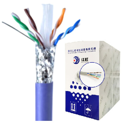 200m/Roll 100m/Roll 구리 크래드 알루미늄 Cat6 스프트피 Cat6a 케이블 PVC PE 덮개