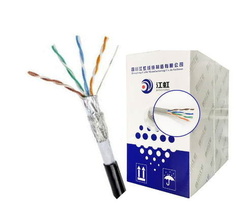 4 쌍 Cat5e SFTP 랜 케이블 LSZH MDPE Ethernet 케이블 SFTP 이중 자켓